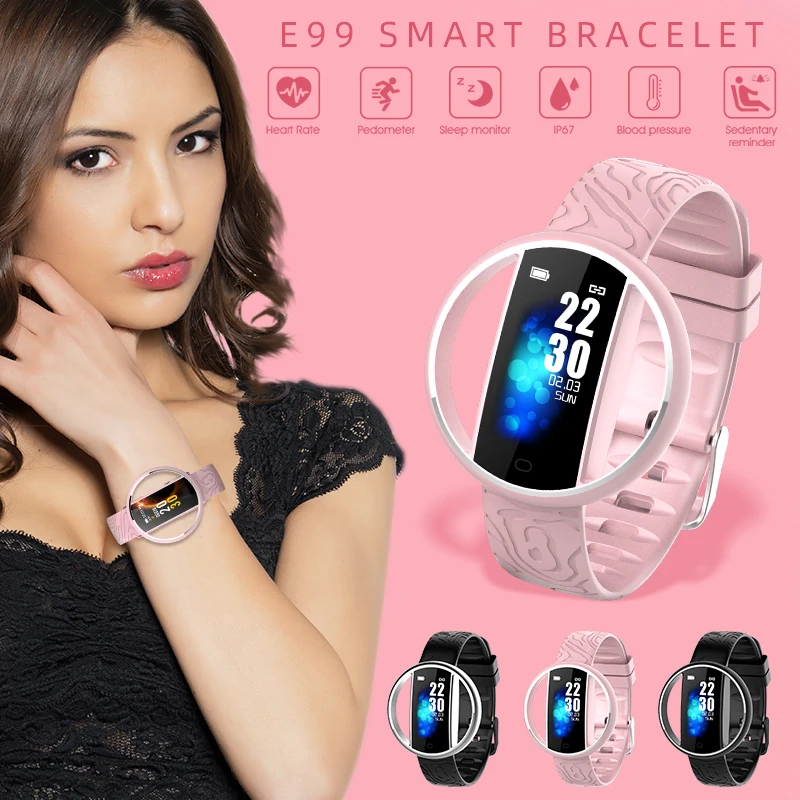 E99 Smart Bracelet IP67 Waterproof Smart Band Watch Heart Rate Monitor Blood Pressure Monitoring Sports Fitness Tracker
E99 Smart Bracelet IP67 Waterproof Smart Band Watch Heart Rate Monitor Blood Pressure Monitoring Sports Fitness Tracker