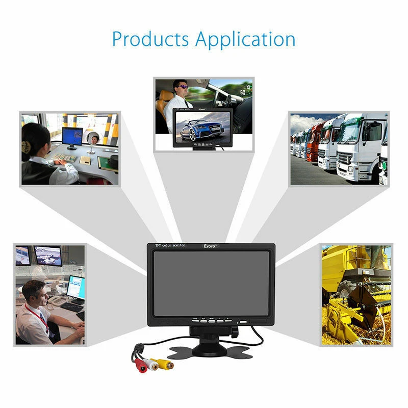 12V-24V 7 inch TFT LCD Color HD Monitor for Car CCTV Reverse Rear View Backup Camera
12V-24V 7 inch TFT LCD Color HD Monitor for Car CCTV Reverse Rear View Backup Camera