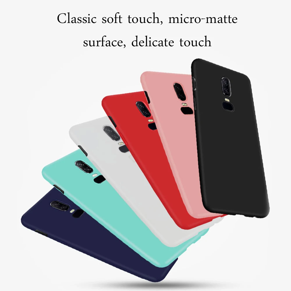 Solid color Phone Cases For Oneplus 6 5T 5 T OnePlus6 One Plus 1+6 Candy Colors Matte TPU Case Super Slim Cover Bumper Capa |