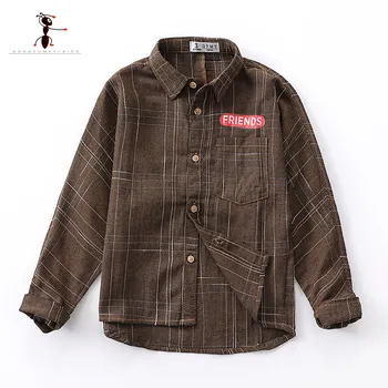 Kung Fu Ant 2020 Spring 100%Cotton Leisure Full Sleeve Dark Green Plaid Boys Shirts 4-12year Soft Comfortable Children's Tops
Kung Fu Ant 2020 Spring 100%Cotton Leisure Full Sleeve Dark Green Plaid Boys Shirts 4-12year Soft Comfortable Children's Tops
