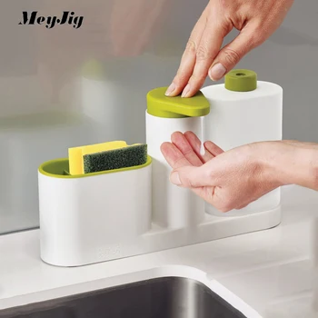 Manual Liquid Soap Dispenser Sponge Storage Rack Bathroom Accessories Multi-function Sink Detergent Hand Sanitizer Bottle 
Manual Liquid Soap Dispenser Sponge Storage Rack Bathroom Accessories Multi-function Sink Detergent Hand Sanitizer Bottle