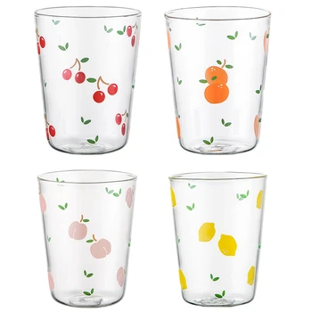 4Pcs Fruit Pattern Glass Cup Cute Fruit Juice Cups Durable Fruit Pattern Beverage Cups for Restaurant Dessert Shop Home 
4Pcs Fruit Pattern Glass Cup Cute Fruit Juice Cups Durable Fruit Pattern Beverage Cups for Restaurant Dessert Shop Home