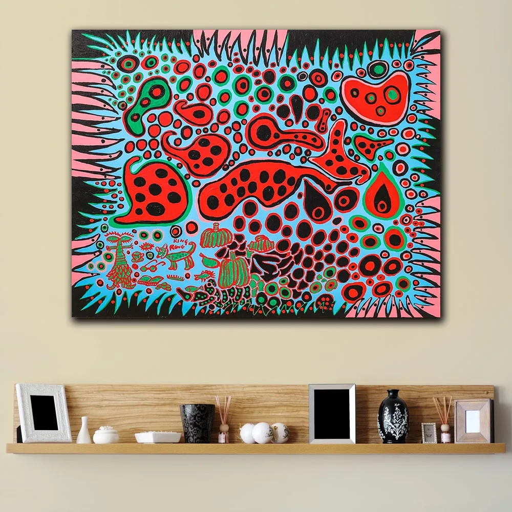 Print Oil Painting Wall Painting Yayoi Kusama Imagined Scenery Dotted with Pumpkins Picture For Living Room Canvas Painting
Print Oil Painting Wall Painting Yayoi Kusama Imagined Scenery Dotted with Pumpkins Picture For Living Room Canvas Painting