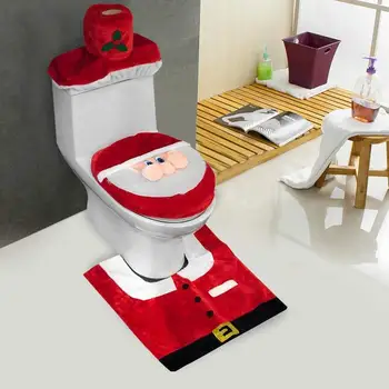3 pcs/set Santa Clause Pattern Toilet Seat Cover Bathroom Foot Pad Red Bath Mat Contour Rug Set Christmas Decoration For Home
3 pcs/set Santa Clause Pattern Toilet Seat Cover Bathroom Foot Pad Red Bath Mat Contour Rug Set Christmas Decoration For Home