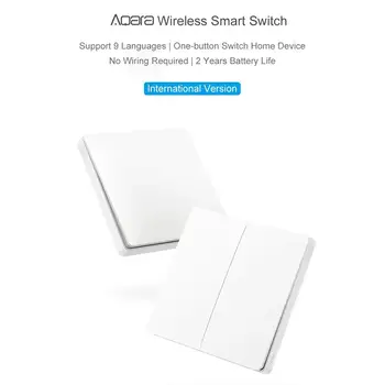 Aqara Wireless Smart Switch Panel Upgraded Version Smart Control Home Wall-mounted Single Button Version Light Switches
Aqara Wireless Smart Switch Panel Upgraded Version Smart Control Home Wall-mounted Single Button Version Light Switches