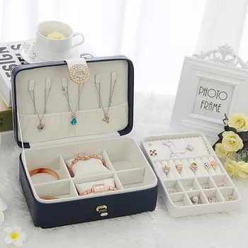 Double-layer Jewelry Storage Box PU Leather Large-capacity Storage Box Earrings Necklace Display Ring Box Girl Cosmetics Beauty
Double-layer Jewelry Storage Box PU Leather Large-capacity Storage Box Earrings Necklace Display Ring Box Girl Cosmetics Beauty
