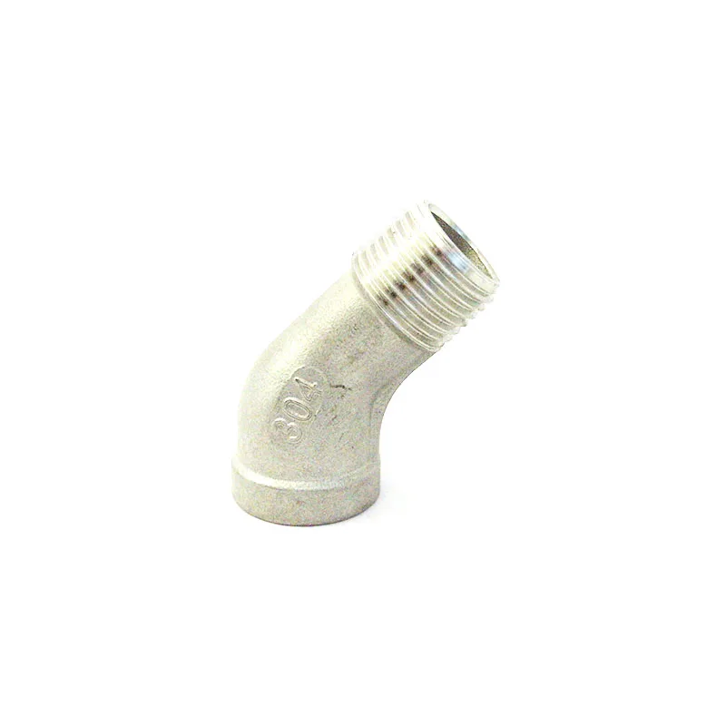 1/2'' BSP Male Female Thread Elbow Connector L Type 304 Stainless Steel 45 Degree Angle Pipe Fitting for Water
1/2'' BSP Male Female Thread Elbow Connector L Type 304 Stainless Steel 45 Degree Angle Pipe Fitting for Water
