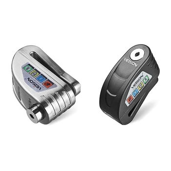 Veison Motorcycle Disc Lock Waterproof Alarm Lock Bicycle Bike Disc Lock Warning Security Anti Theft Brake Rotor Padlock—Silver
Veison Motorcycle Disc Lock Waterproof Alarm Lock Bicycle Bike Disc Lock Warning Security Anti Theft Brake Rotor Padlock—Silver