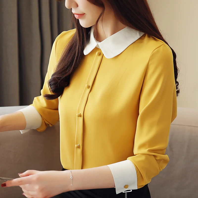 Spring Fall Office Lady Womens Slim Long Sleeve Patchwork Yellow Grey Cardigan Blouse Top Shirt , 3xl Tops and Blouses for Women 
Spring Fall Office Lady Womens Slim Long Sleeve Patchwork Yellow Grey Cardigan Blouse Top Shirt , 3xl Tops and Blouses for Women