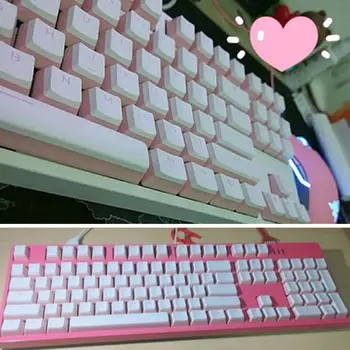 RGB RGB 108 Keycaps ANSI Layout Add ISO PBT Pink Pudding Double Skin Milk Shot Backlit Keycap For OEM Cherry MX gh60 poker 87
RGB RGB 108 Keycaps ANSI Layout Add ISO PBT Pink Pudding Double Skin Milk Shot Backlit Keycap For OEM Cherry MX gh60 poker 87