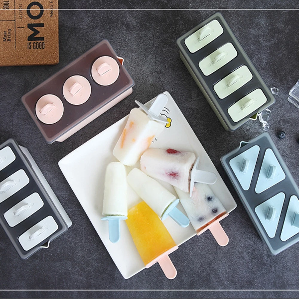 Creative Muti-Shape Frozen Ice Cream Pop Mold 4 Color Popsicle Box DIY Plastic Ice Cream Tools
Creative Muti-Shape Frozen Ice Cream Pop Mold 4 Color Popsicle Box DIY Plastic Ice Cream Tools