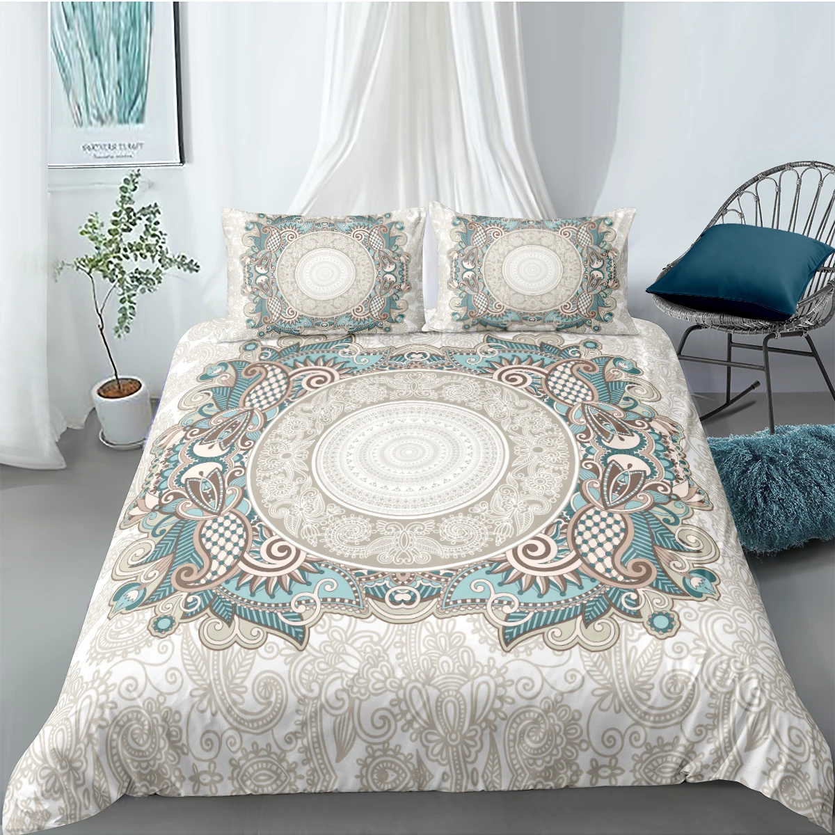 

Abstract Flower Bedding Set 3D Duvet Cover Sets Comforter Cases and Pillow Sham Full Double Single Twin Queen Size 160*220cm