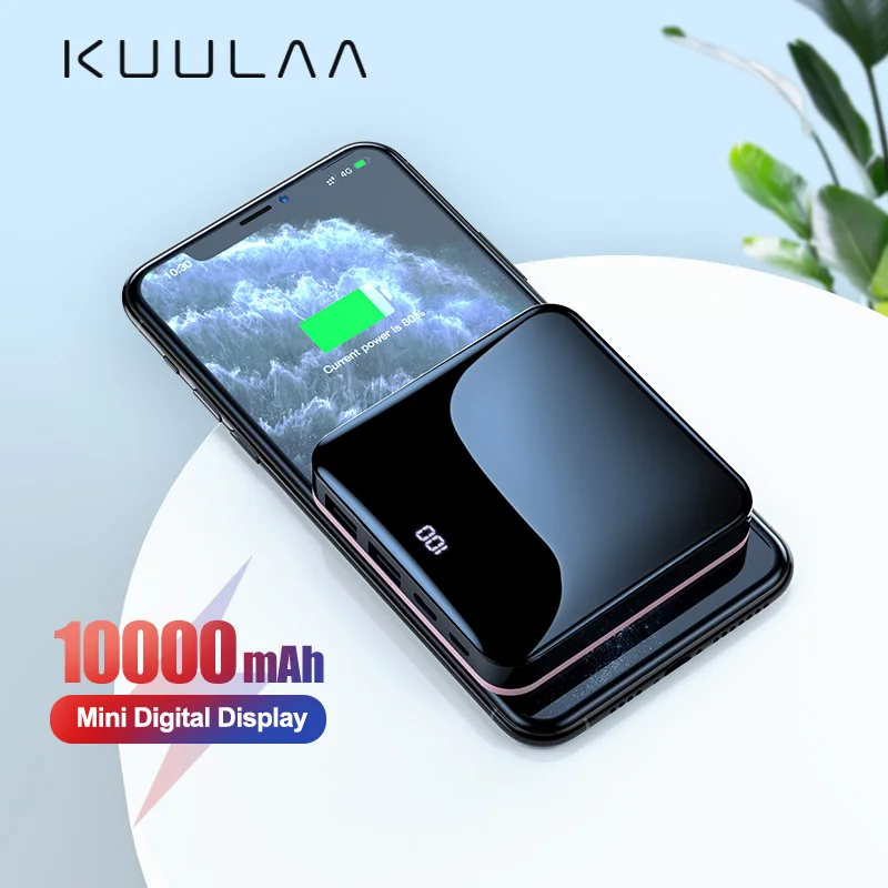 KUULAA MINI Power bank 10000mah Mirror Type C Portable Charger Mini Powerbank LED External Battery For Xiaomi mi Iphone Andiror
KUULAA MINI Power bank 10000mah Mirror Type C Portable Charger Mini Powerbank LED External Battery For Xiaomi mi Iphone Andiror