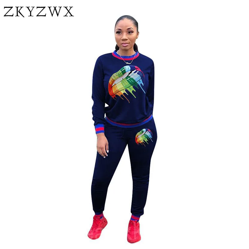 ZKYZWX Lips Print Two Piece Tracksuit Set Long Sleeve Tops and Pants Matching Sets 2019 Fall Fashion Casual 2 Piece Outfits Set
ZKYZWX Lips Print Two Piece Tracksuit Set Long Sleeve Tops and Pants Matching Sets 2019 Fall Fashion Casual 2 Piece Outfits Set