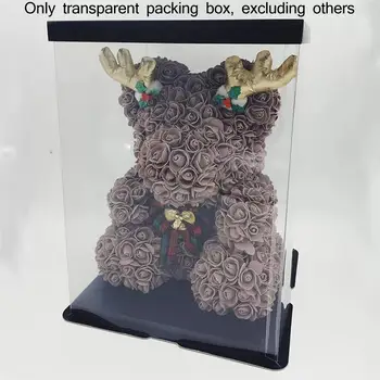 Large transparent box Valentine's Day rose bear flower box gift D5N5 
Large transparent box Valentine's Day rose bear flower box gift D5N5