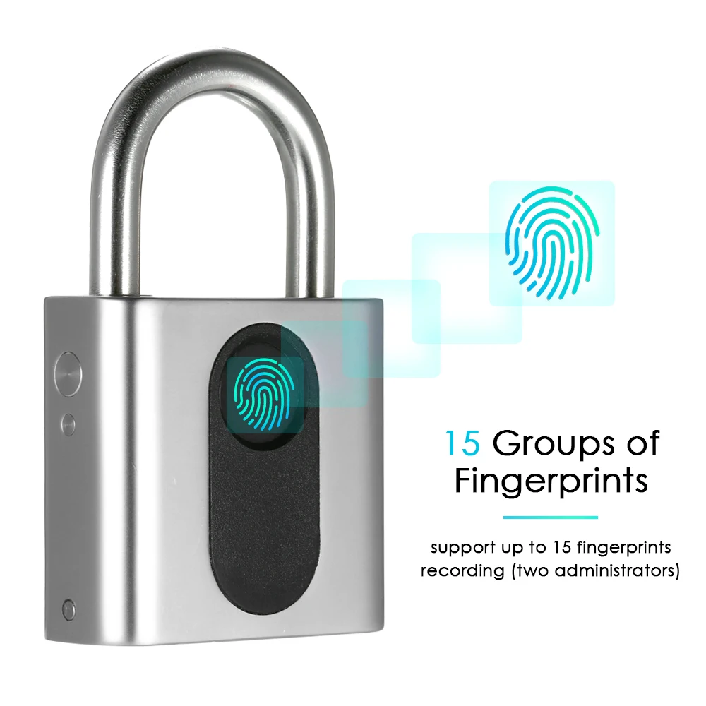 USB Rechargeable Smart Lock Keyless Fingerprint Lock IP65 Waterproof Anti-Theft Security Padlock Door Luggage Case Backpack Lock
USB Rechargeable Smart Lock Keyless Fingerprint Lock IP65 Waterproof Anti-Theft Security Padlock Door Luggage Case Backpack Lock
