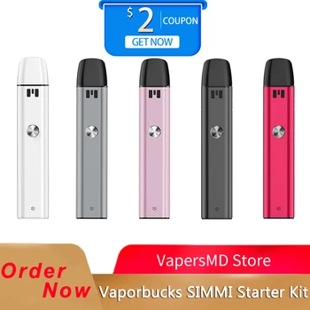 Vaporbucks SIMMI Pod Kit Built In 520mAh Battery 1.6ml Side-Refilling Pod Electronic Cigarette MTL/DTL Vape Starter Kit
Vaporbucks SIMMI Pod Kit Built In 520mAh Battery 1.6ml Side-Refilling Pod Electronic Cigarette MTL/DTL Vape Starter Kit