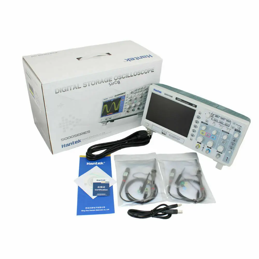 Hantek DSO5102B Digital Oscilloscope 100MHz 2CH 1GSa/s 7" TFT + Memory Depth 1M
Hantek DSO5102B Digital Oscilloscope 100MHz 2CH 1GSa/s 7" TFT + Memory Depth 1M