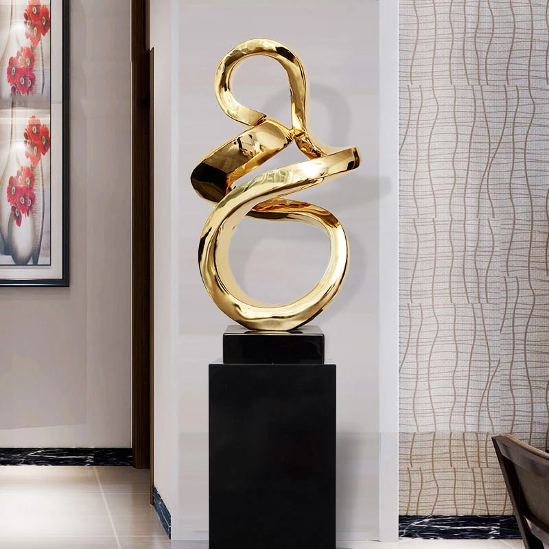 62cm High Creative Electroplated Gold Silver Twisted Lines Statues Sculptures Resin Decor Crafts Gifts Marble Desktop Home Decor
62cm High Creative Electroplated Gold Silver Twisted Lines Statues Sculptures Resin Decor Crafts Gifts Marble Desktop Home Decor