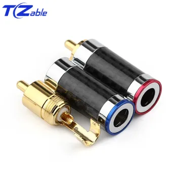 8pc Male RCA Connector Carbon Fiber Copper Gold Plated Audio Jack Solder Acoustic Speaker Terminal DIY Mic RCA Plug Adapter Hifi
8pc Male RCA Connector Carbon Fiber Copper Gold Plated Audio Jack Solder Acoustic Speaker Terminal DIY Mic RCA Plug Adapter Hifi