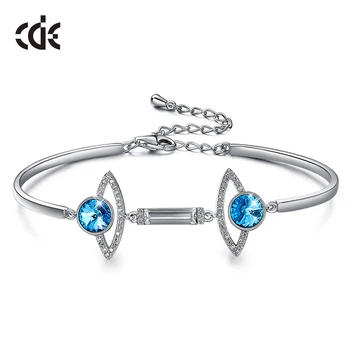 CDE Lucky AAA Zircon Evil Eyes Charm Bracelet Bangle with Blue Crystal from Swarovski for Women New Fashion Jewelry Gift
CDE Lucky AAA Zircon Evil Eyes Charm Bracelet Bangle with Blue Crystal from Swarovski for Women New Fashion Jewelry Gift