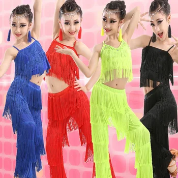 Latin Dance Dresses For Sale Ballroom Plus Size Fringe Tassel Dress Pants Sequin Fringe Salsa Samba Costume Kids Children Girls 
Latin Dance Dresses For Sale Ballroom Plus Size Fringe Tassel Dress Pants Sequin Fringe Salsa Samba Costume Kids Children Girls