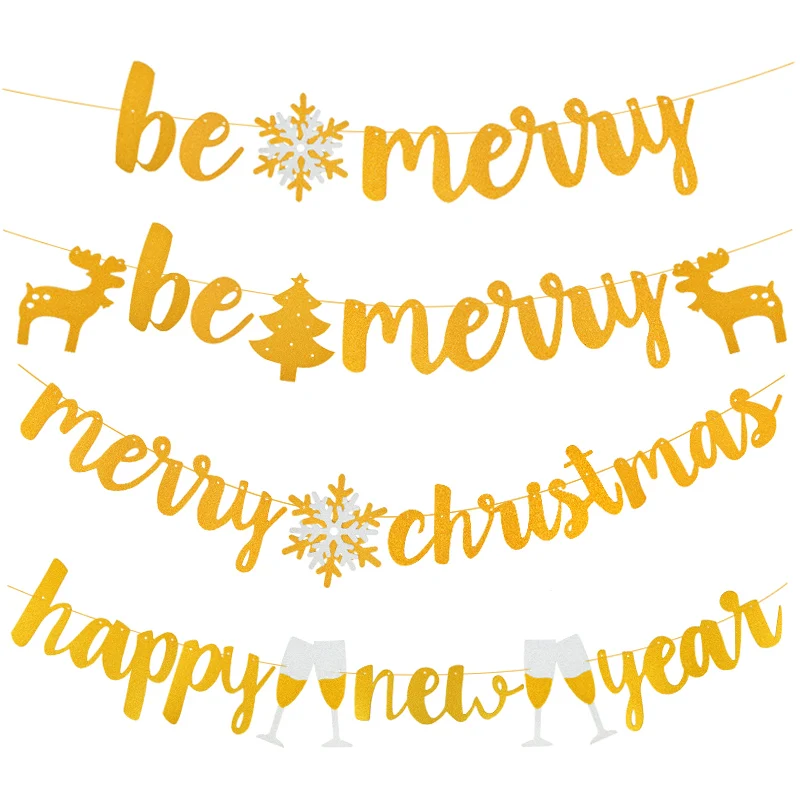 Merry Christmas Banner Paper Flags Snowflake Xmas Tree Bunting Happy New Year Hanging Garland Christmas Decorations for Home
Merry Christmas Banner Paper Flags Snowflake Xmas Tree Bunting Happy New Year Hanging Garland Christmas Decorations for Home