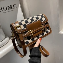 Burminsa Vintage Checkered Plaid Small Shoulder Crossbody Bags For Women Brand Designer Houndstooth Flap Ladies Handbags 2021
Burminsa Vintage Checkered Plaid Small Shoulder Crossbody Bags For Women Brand Designer Houndstooth Flap Ladies Handbags 2021
