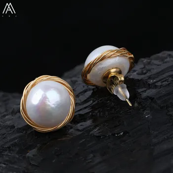 5Pair/Lot Women Round Pearl Earstuds,Gold Copper Wire Wrapped Baroque Pearl Handmade Earstuds,Women Wedding Pearl Earring YF-01
5Pair/Lot Women Round Pearl Earstuds,Gold Copper Wire Wrapped Baroque Pearl Handmade Earstuds,Women Wedding Pearl Earring YF-01