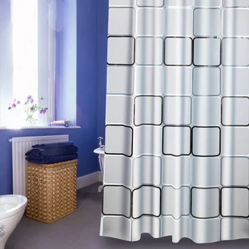 180*180cm PEVA Toilet Bathroom Curtain Waterproof Shower Curtain Fashion Plaid Bath Shower Curtain With 12 Hooks
180*180cm PEVA Toilet Bathroom Curtain Waterproof Shower Curtain Fashion Plaid Bath Shower Curtain With 12 Hooks