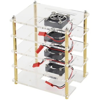 For Raspberry Pi 4 Layers Acrylic Case Holder Box + Cooling Fan with Metal Cover for Raspberry Pi 4 /3 Model B+/3B
For Raspberry Pi 4 Layers Acrylic Case Holder Box + Cooling Fan with Metal Cover for Raspberry Pi 4 /3 Model B+/3B