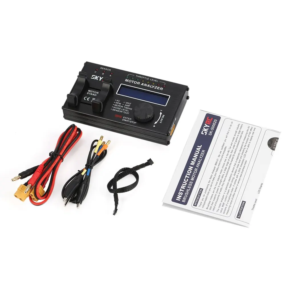 SkyRC BMA-01 Brushless Motor Analyzer Tester RPM KV Voltage Timing Noise AMP Hall Checker Motolyzer for RC Car Part with LCD
SkyRC BMA-01 Brushless Motor Analyzer Tester RPM KV Voltage Timing Noise AMP Hall Checker Motolyzer for RC Car Part with LCD