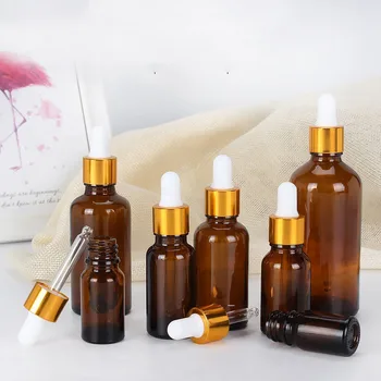 Dropper Bottle Amber Glass 15-100ml Golden Cover Liquid Reagent Pipette Bottle Eye Dropper Aromatherapy Container Glass Perfume
Dropper Bottle Amber Glass 15-100ml Golden Cover Liquid Reagent Pipette Bottle Eye Dropper Aromatherapy Container Glass Perfume