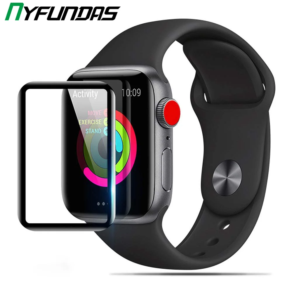 5D 9H HD Screen Protector Tempered Glass Film For Apple Watch Series 4 5 40MM 44MM Protective IWatch Protection Pantalla | Электроника