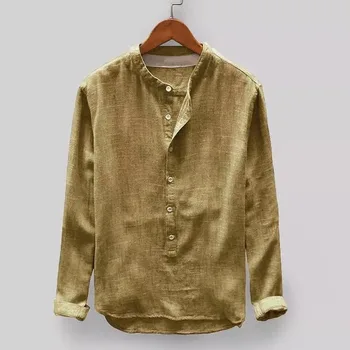 Men Fashion Shirt Men 2020 Spring New Men Shirt Long Sleeve Casual Solid Color Cotton Linen Stand Mens Shirts Men Clothes
Men Fashion Shirt Men 2020 Spring New Men Shirt Long Sleeve Casual Solid Color Cotton Linen Stand Mens Shirts Men Clothes