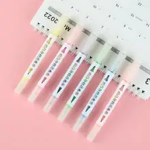 6-color Double-headed Highlighter Pen Set Narrow Highlighter Pen Color Pen Key Marker Color Pen Student Heavy Gel Pen Stati C8I1
6-color Double-headed Highlighter Pen Set Narrow Highlighter Pen Color Pen Key Marker Color Pen Student Heavy Gel Pen Stati C8I1