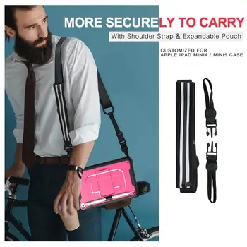 for iPad Mini 4 / 5 Tablet Protection Cover Built-in Kickstand Shockproof Case w/ Pencil Holder + Shoulder Strap + Storage Bag
for iPad Mini 4 / 5 Tablet Protection Cover Built-in Kickstand Shockproof Case w/ Pencil Holder + Shoulder Strap + Storage Bag