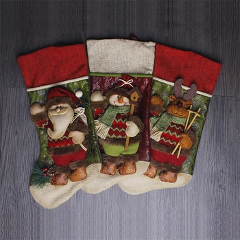 

Natal Christmas Stockings Santa Claus Christmas Gift Bags navidad Candy Gift Bag merry christmas Gift Holders Xmas tree Decor