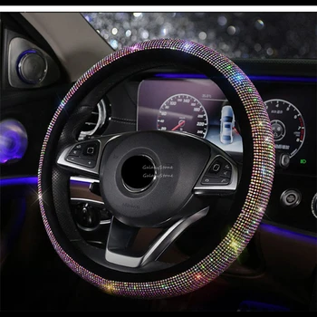 Car steering Wheel Cover Black PU Leather Rhinestone Bling Diamond 15 in/38 cm
Car steering Wheel Cover Black PU Leather Rhinestone Bling Diamond 15 in/38 cm