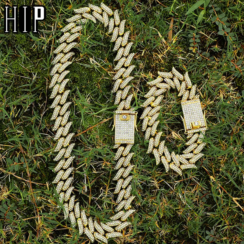 Hip Hop 19MM Bling AAA+ Iced Out Alloy Rhinestones Thorns Cuban Link Chain Bracelet Necklace For Men Jewelry
Hip Hop 19MM Bling AAA+ Iced Out Alloy Rhinestones Thorns Cuban Link Chain Bracelet Necklace For Men Jewelry
