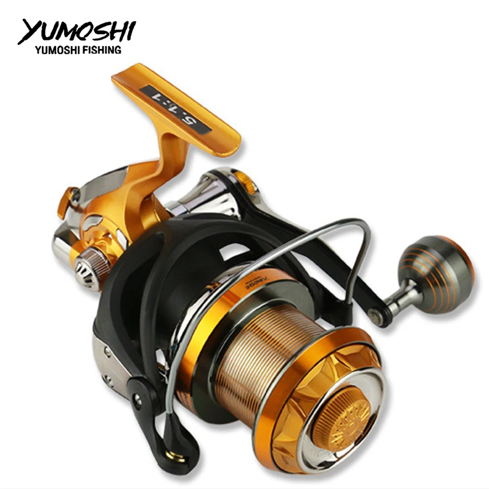 Spinning Fishing Reel 9+1 Bearing Balls 4000-9000 Series Metal Coil Spinning Reel Boat Rock Fishing Wheel Long distance wheel WF
Spinning Fishing Reel 9+1 Bearing Balls 4000-9000 Series Metal Coil Spinning Reel Boat Rock Fishing Wheel Long distance wheel WF