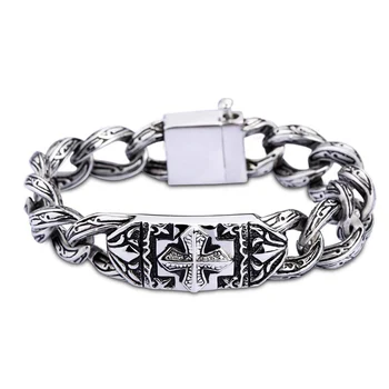 Christ Jesus Cross Bracelet Titanium Steel Retro Punk Knight Cross Tribal Titanium Steel Bracelet Gift Gift
Christ Jesus Cross Bracelet Titanium Steel Retro Punk Knight Cross Tribal Titanium Steel Bracelet Gift Gift