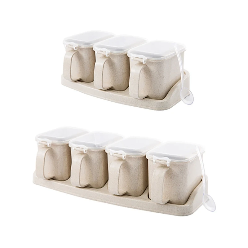 4+3 Grid Seasoning Box Condiment Spice Storage Case Holder Kitchen Tool B95A 
4+3 Grid Seasoning Box Condiment Spice Storage Case Holder Kitchen Tool B95A