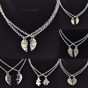 HOT SALES!!! New Arrival 2 Pcs Fashion Best Friends Love Heart Pendant Couple Chain Necklace Jewelry Gift English Letter Unique 
HOT SALES!!! New Arrival 2 Pcs Fashion Best Friends Love Heart Pendant Couple Chain Necklace Jewelry Gift English Letter Unique