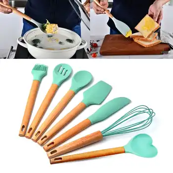 7pcs/set Silicone Kitchenware Cooking Utensils Heat Resistant Kitchen Non-Stick Cooking Accessories Baking Tools Storage Box
7pcs/set Silicone Kitchenware Cooking Utensils Heat Resistant Kitchen Non-Stick Cooking Accessories Baking Tools Storage Box