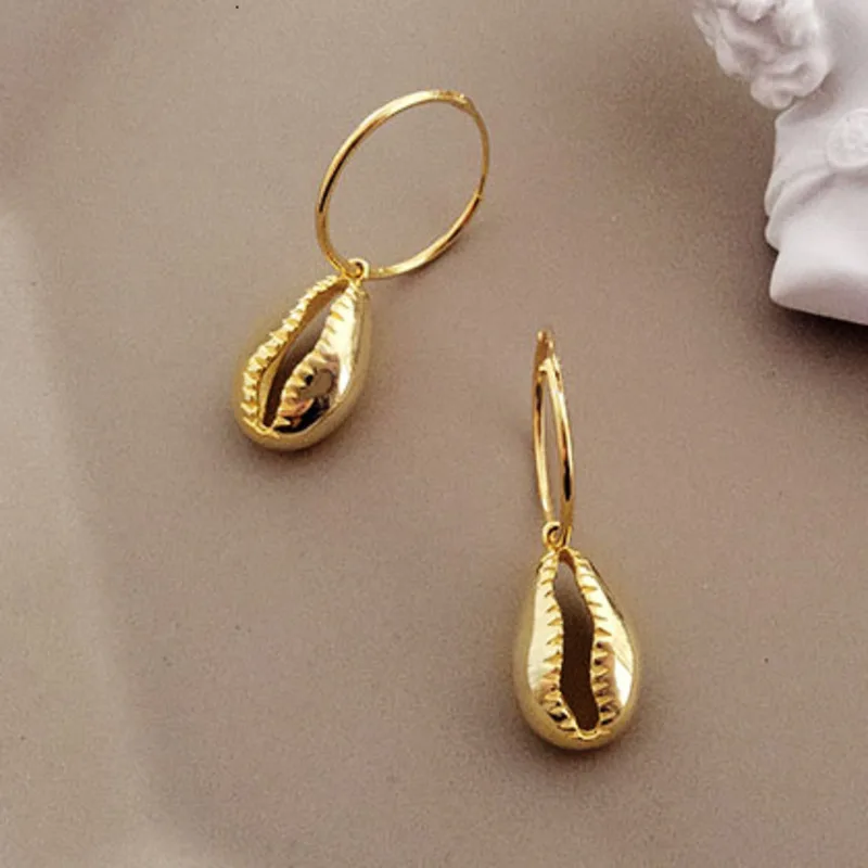 Shell Design Drop Earings 925 Sterling Silver Earring For Women Gold Vintage Jewelry Aros De Plata De Ley 925 Mujer Pendientes 
Shell Design Drop Earings 925 Sterling Silver Earring For Women Gold Vintage Jewelry Aros De Plata De Ley 925 Mujer Pendientes