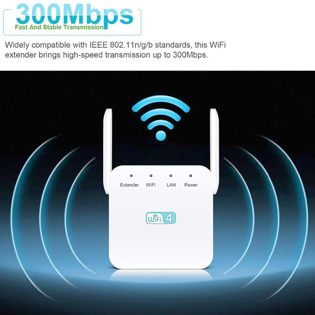 Wifi Repeater Wireless Router Signal Amplifier WIFI Range Extender IEEE 802.11 b/g/n 300Mbps Mini 300M Roteador Wi Fi Router
Wifi Repeater Wireless Router Signal Amplifier WIFI Range Extender IEEE 802.11 b/g/n 300Mbps Mini 300M Roteador Wi Fi Router