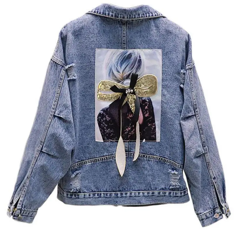 Embroidered Denim Coats And Jacket Womens Spring Autumn New Loose Korean Long Sleeve Harajuku Hip Hop Denim Coat Women Clothing
Embroidered Denim Coats And Jacket Womens Spring Autumn New Loose Korean Long Sleeve Harajuku Hip Hop Denim Coat Women Clothing