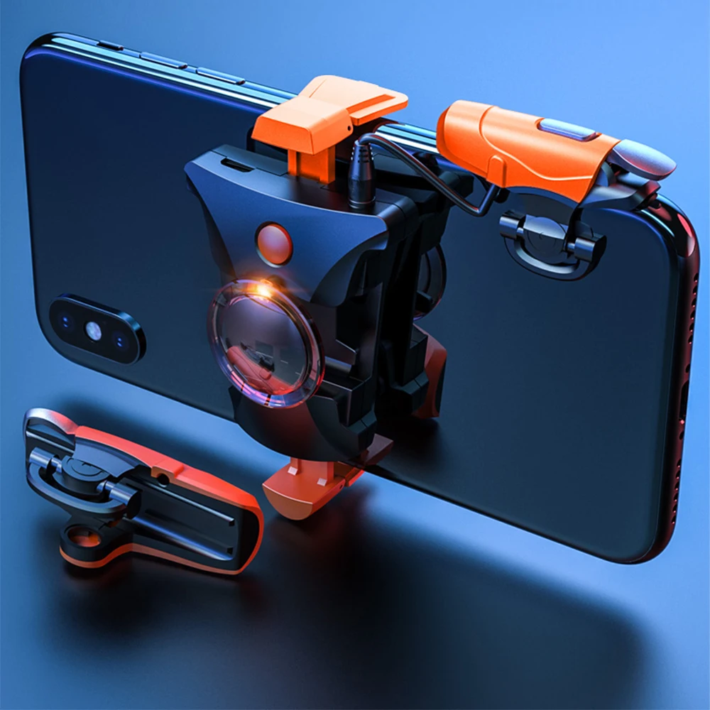 New Trigger Mobile Game Pad for PUBG IOS Android Phone Game Fortnited Gamepad 4 Speed Level Alloy Mobile Joystick Controller
New Trigger Mobile Game Pad for PUBG IOS Android Phone Game Fortnited Gamepad 4 Speed Level Alloy Mobile Joystick Controller