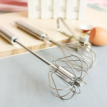 Semi-automatic Mixer Egg Beater Manual Self Turning Stainless Steel Whisk Hand Blender Egg Cream Stirring Kitchen Gadgets Tools
Semi-automatic Mixer Egg Beater Manual Self Turning Stainless Steel Whisk Hand Blender Egg Cream Stirring Kitchen Gadgets Tools